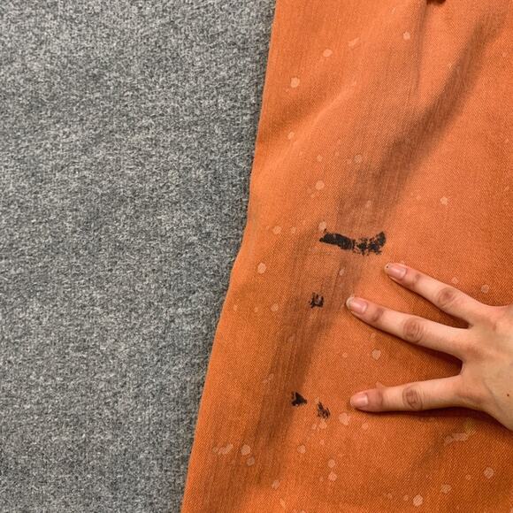 Pilcro Jeans Womens 29 Orange Denim Breaker Relaxed Barrel Crop High Rise *READ - Picture 9 of 13